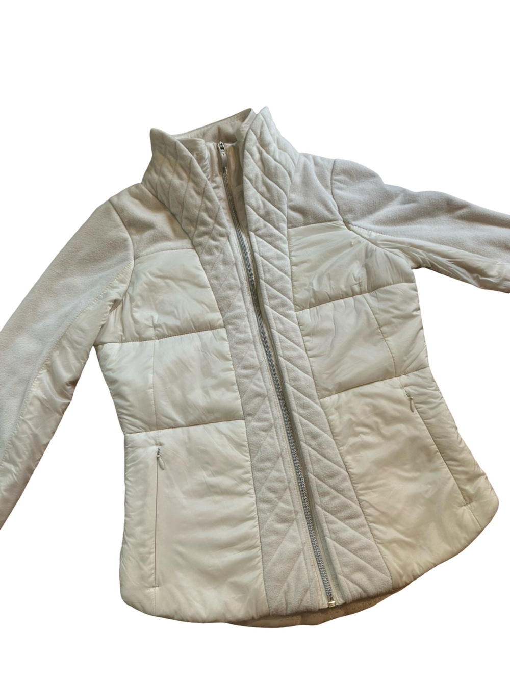 Lululemon St Moritz Jacket in Polar Cream Wond Water Resistant Fleece Sz 6 - Picture 9 of 11